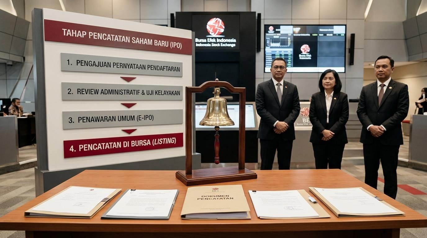 Lonceng pembukaan pencatatan saham baru di lantai bursa